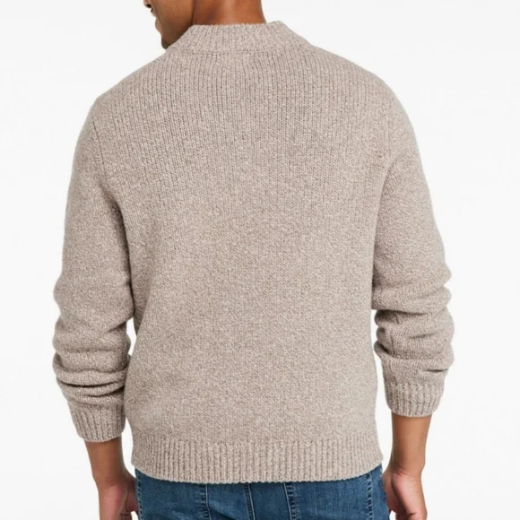 L.L.Bean Classic Rag Wool Sweater Henley 100% Lambs Wool Large 285174 - Picture 2 of 8
